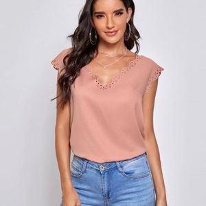 Shein scalloped cutout trim